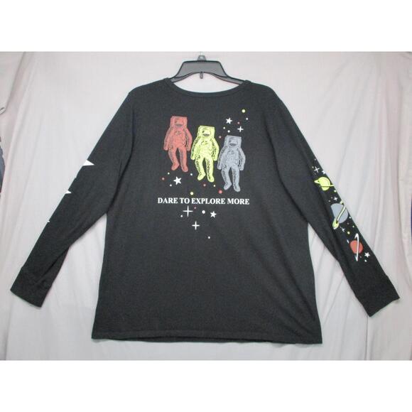 NASA Black Unisex NASA Space Graphics Long Sleeve T-shirt Women Size 2 - Picture 6 of 10